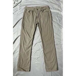 Levis 514 Straight Fit Pants Mens 30x32 Khaki Tan Twill Trousers 00514-0407